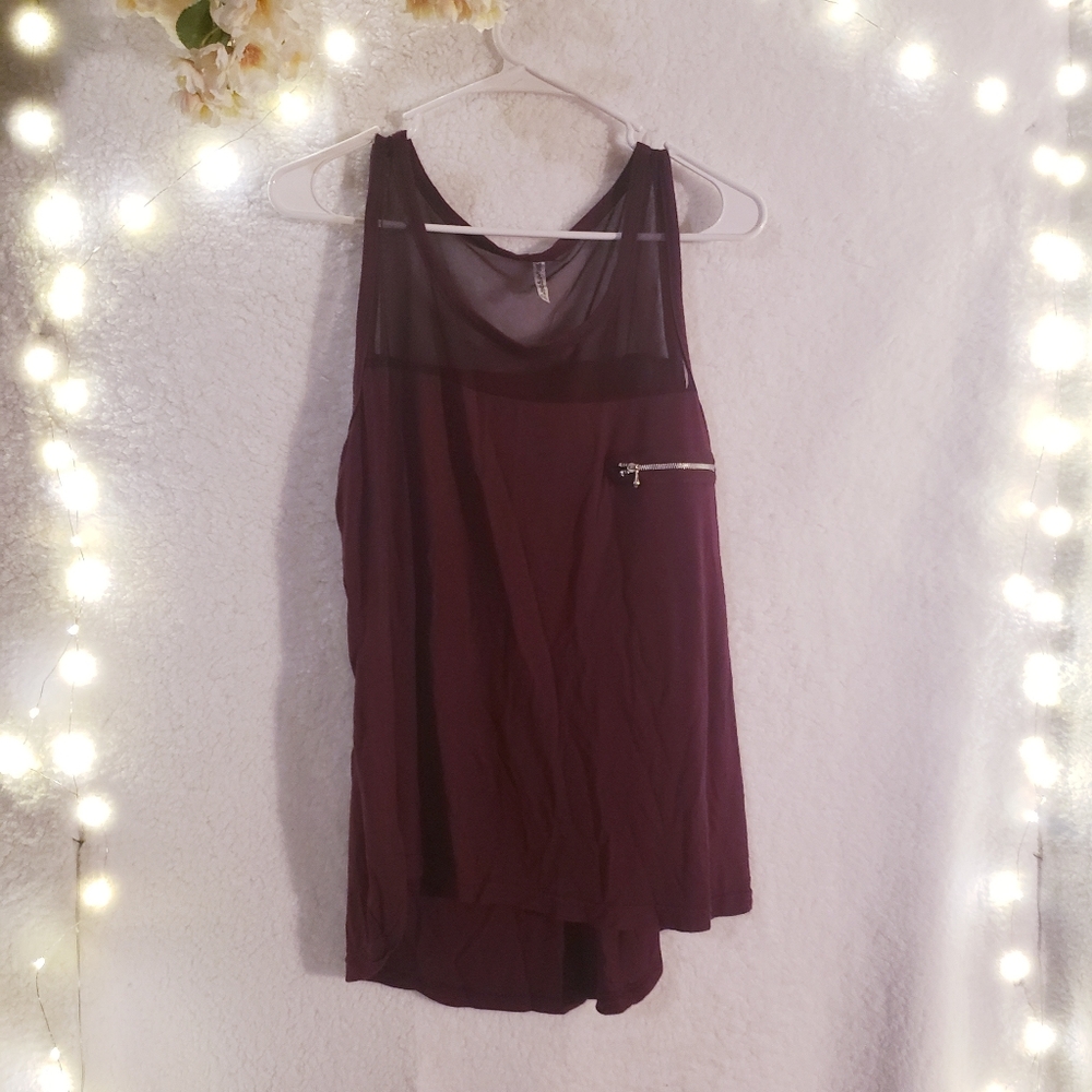 Maroon Splash Tank Top